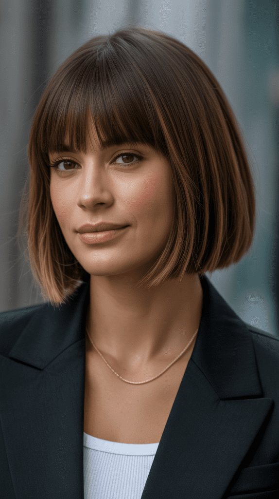 Blunt Bob with Graduated Bangs