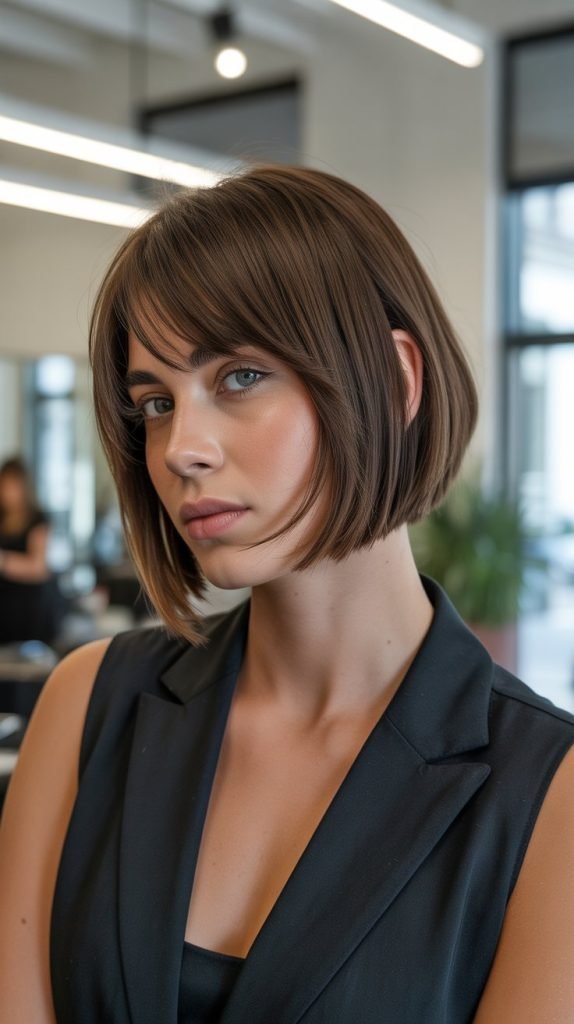 Classic Side-Swept Undercut Bob