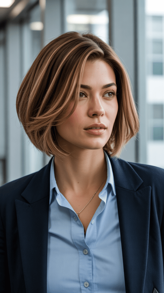 Layered Chin-Length Bob