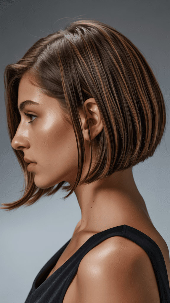 Inverted Jaw-Length Bob (A-Line Bob)