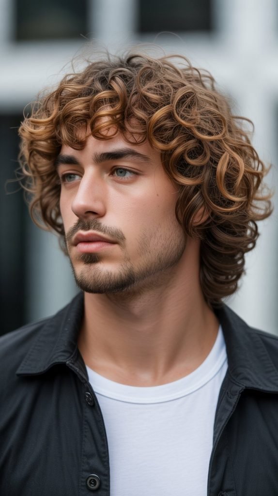 Razor-Cut Curly Mullet