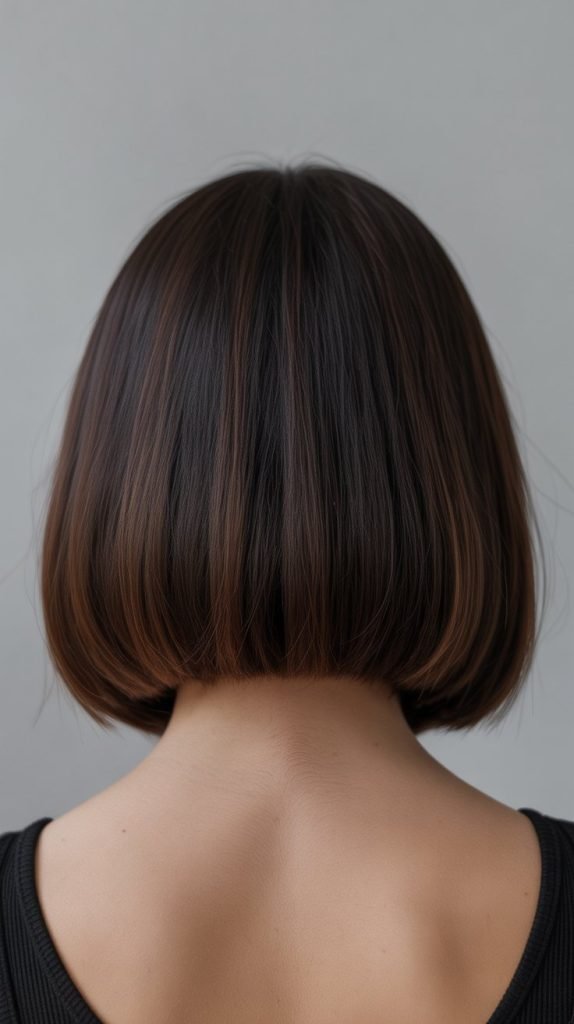 Blunt Cut Shoulder Bob from Behind
