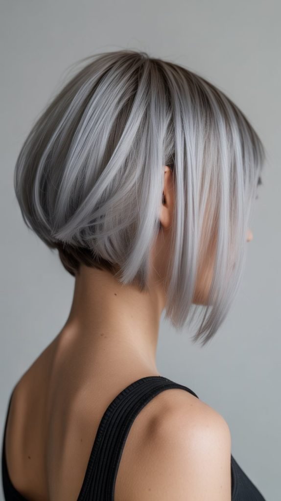 Modern Geometric Bob from Behind