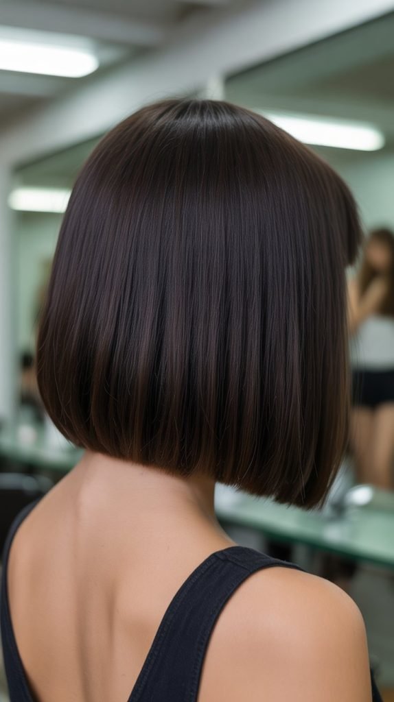 Sleek Straight Bob Back View