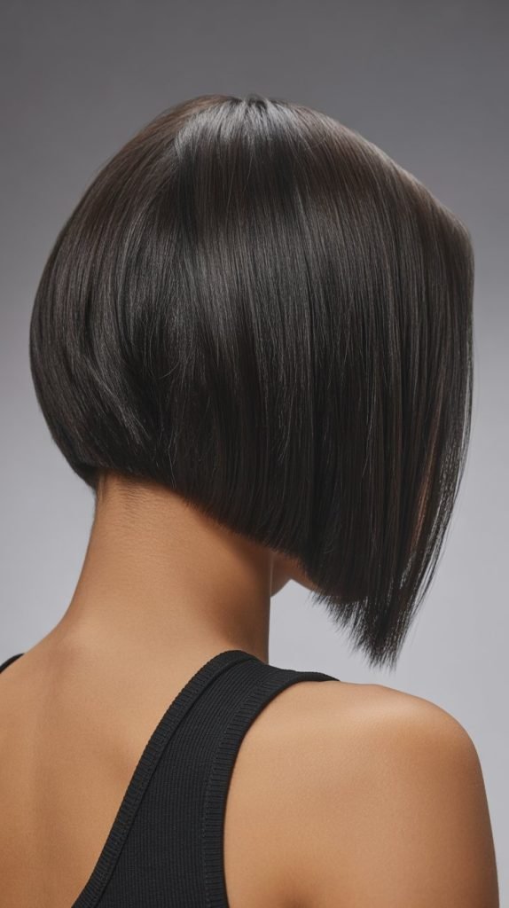 Asymmetrical Bob from the Back