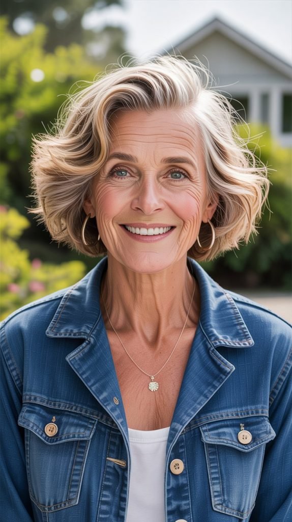 19. Textured Lob with Beach Waves