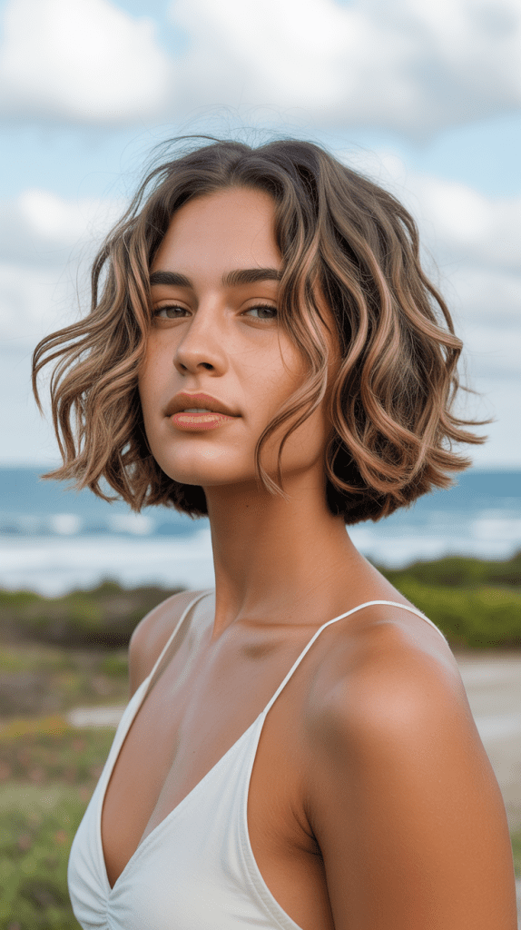  Beachy Layered French Bob