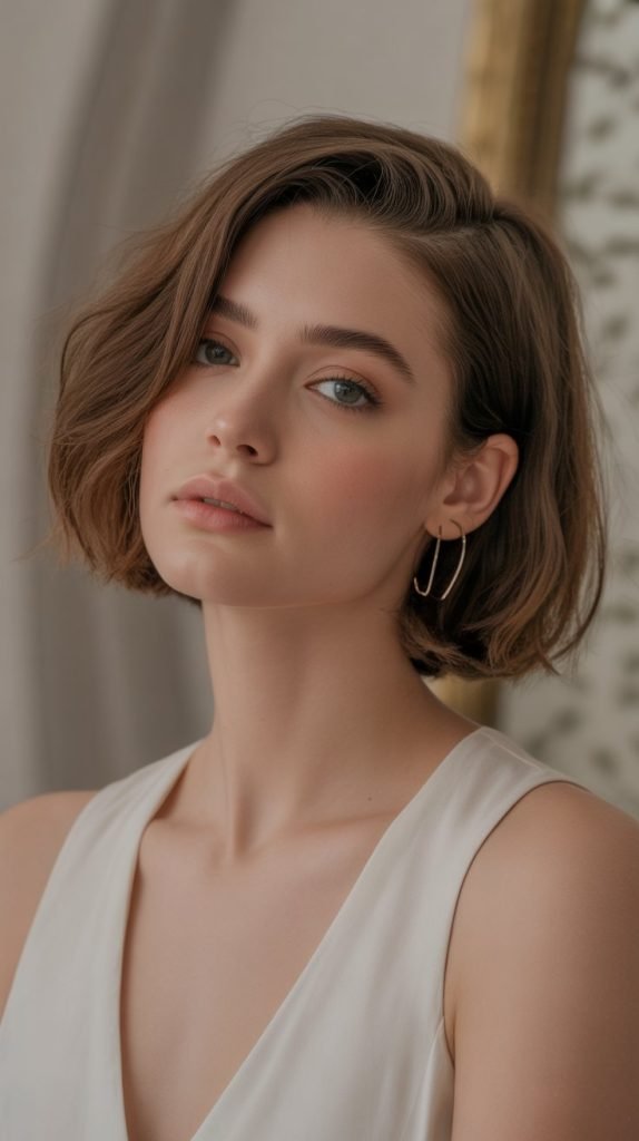 Romantic Undercut Bob with Soft Romance