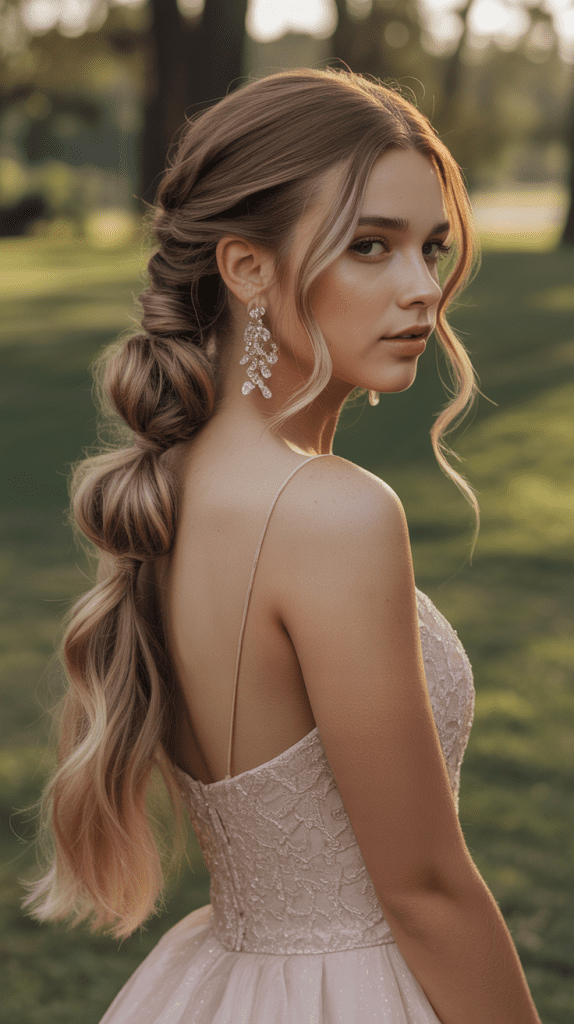 Romantic Twisted Side Sweep