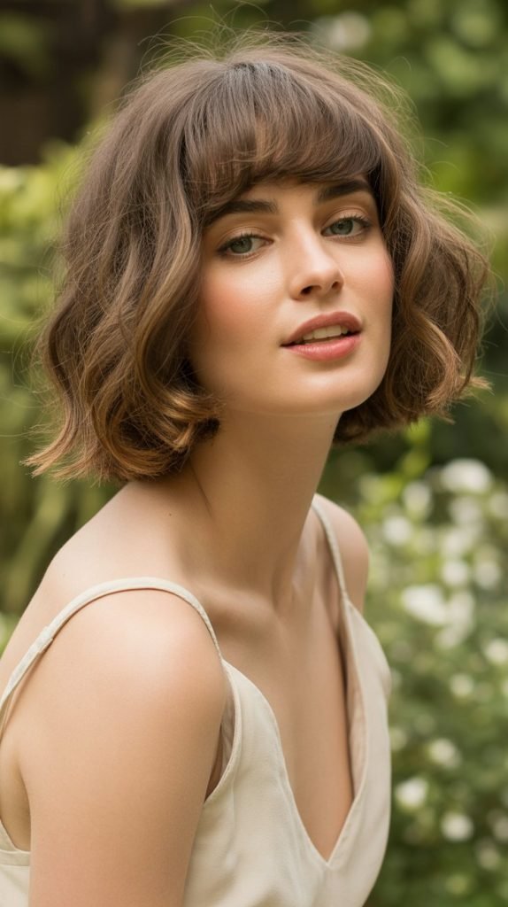 Layered Bob with Swoopy Fringe