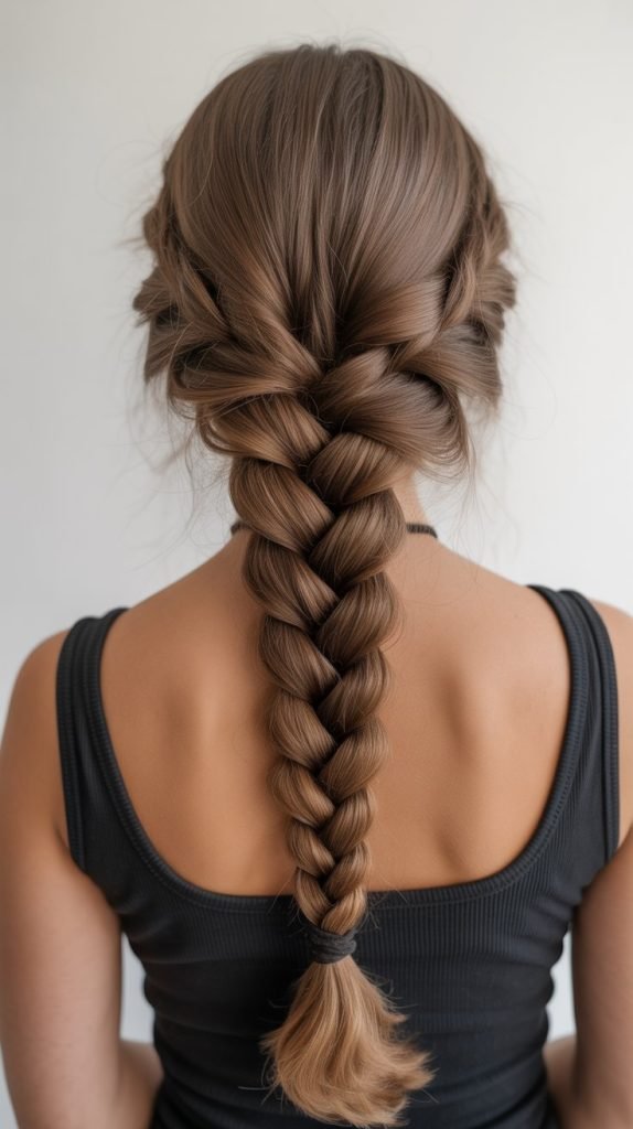 25. Rope Braid Ponytail