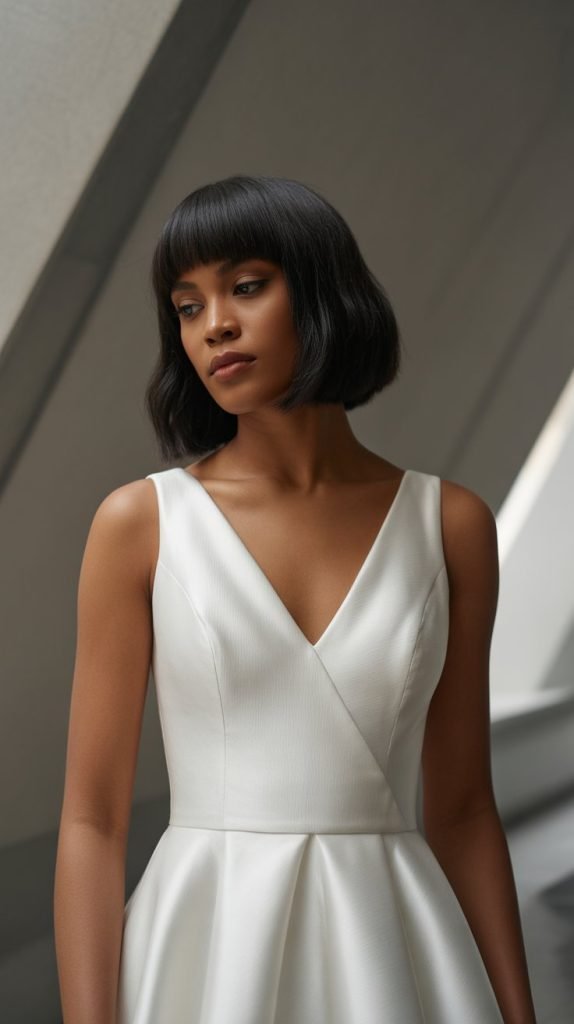 Straight Bob with Blunt Bangs