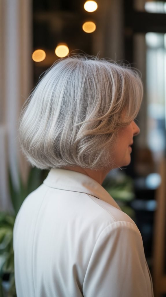 . Shoulder-Length Bob Back View