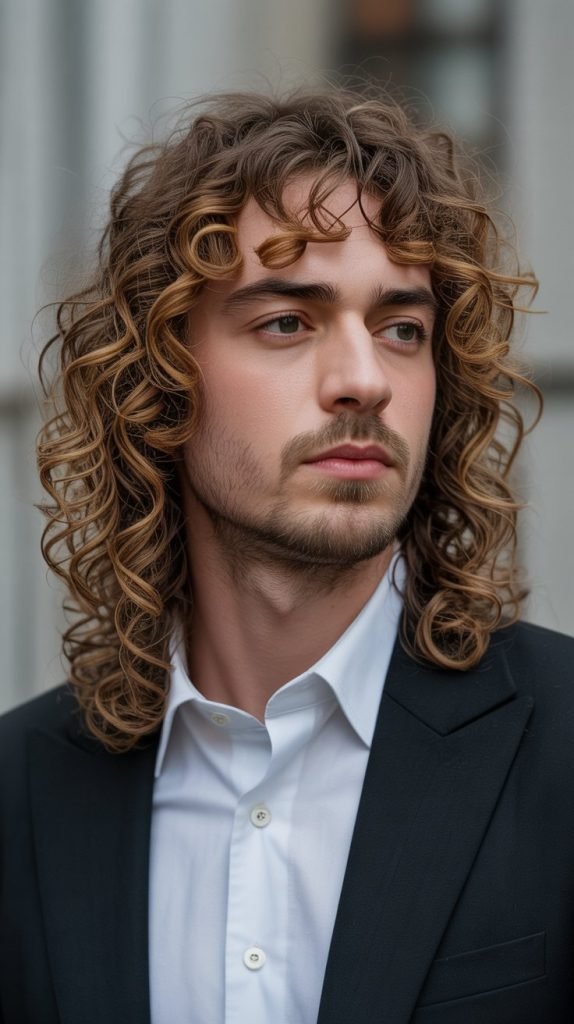  Shoulder-Length Curly Mullet