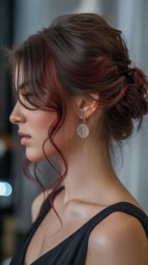 Burgundy Accent Streaks