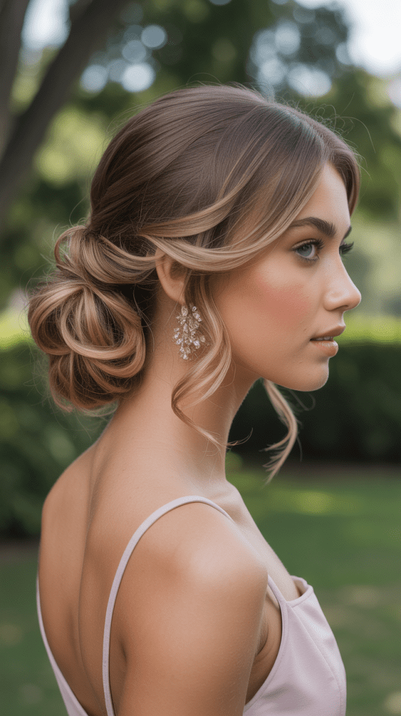 Romantic Side-Swept Chignon
