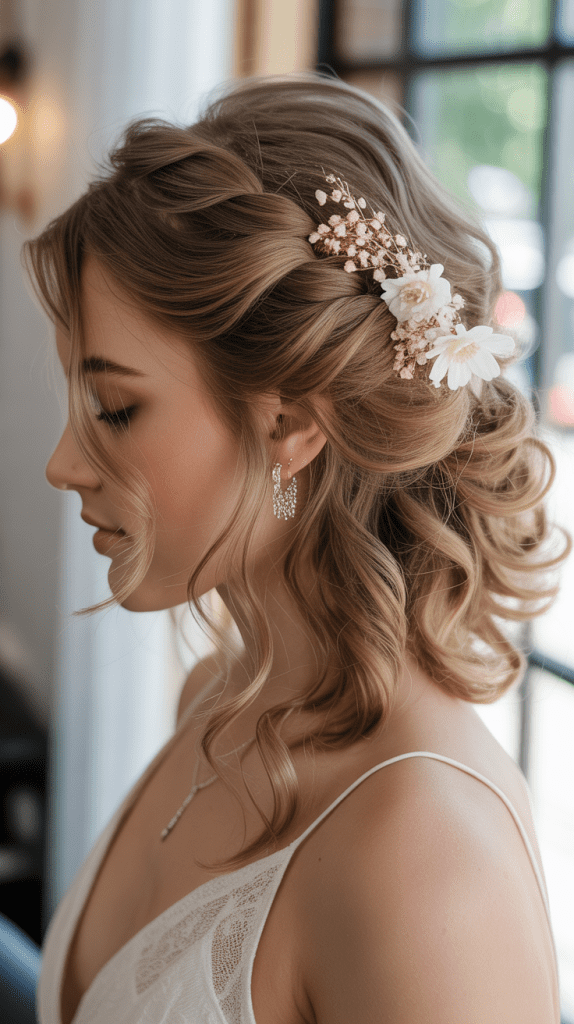 Romantic Side-Swept Updo