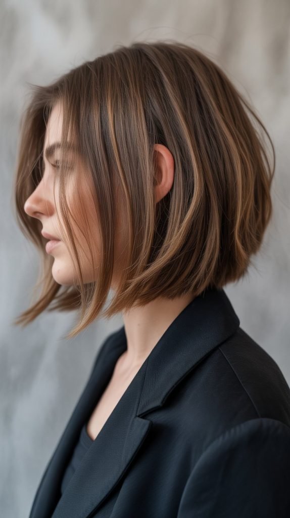 Long Layered Blunt Bob