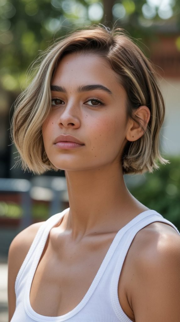 Razor-Cut Undercut Bob with Soft Edges