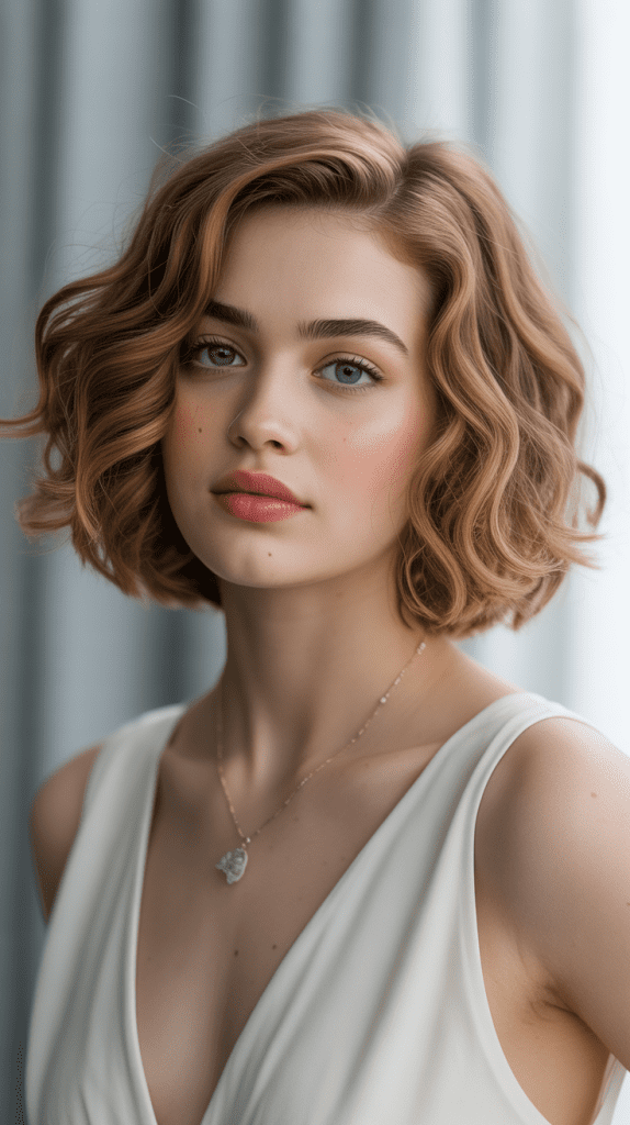 Soft Romantic Wavy Bob
