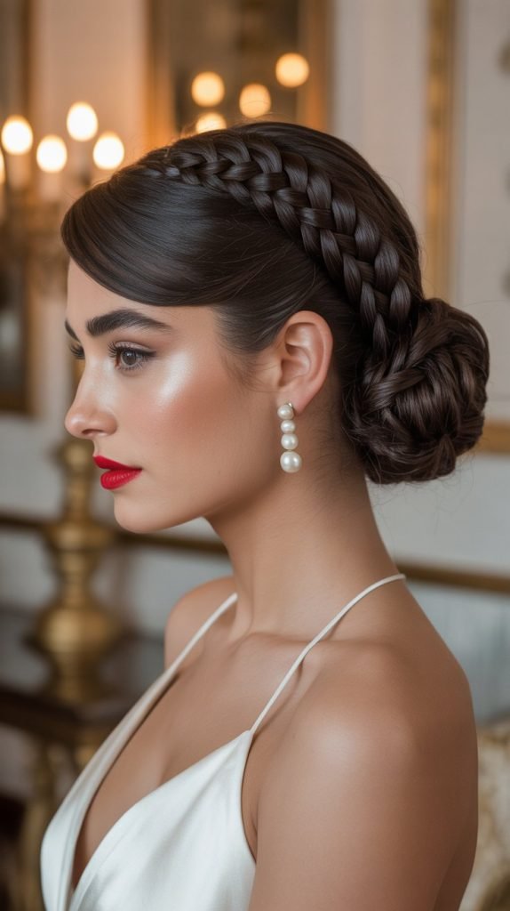 French Twist with Braided Detail
