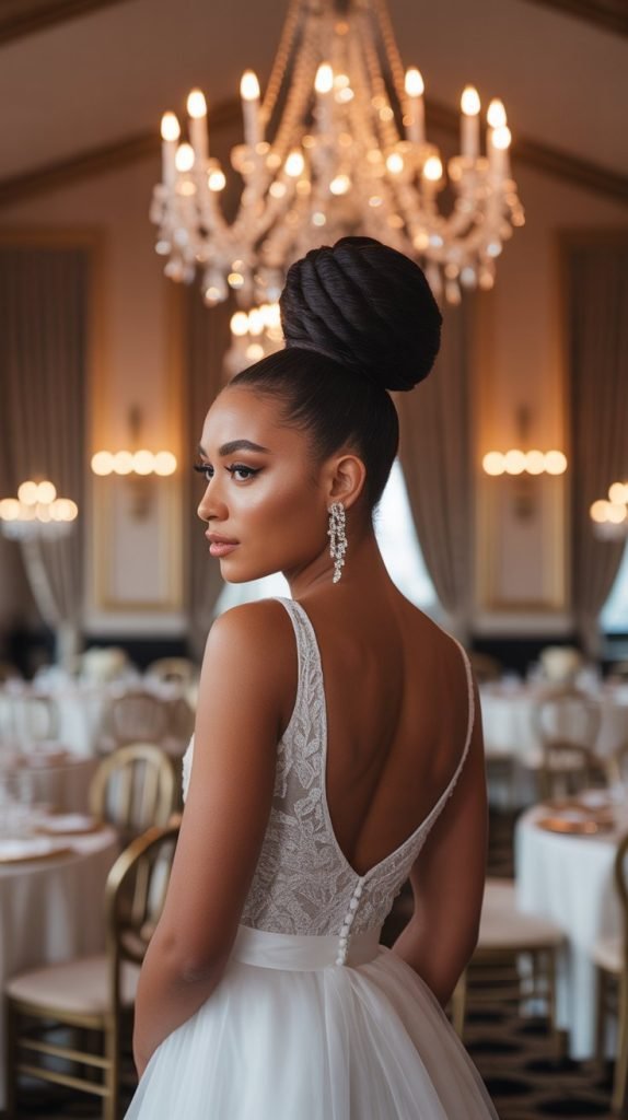 High Twisted Bun with Ponytail Foundation