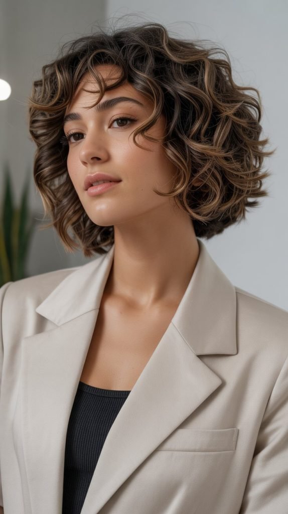 Jellyfish Bob with Defined Curls