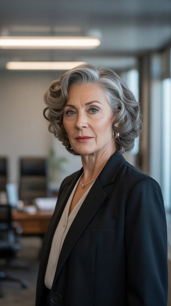  Elegant Curly Side Part