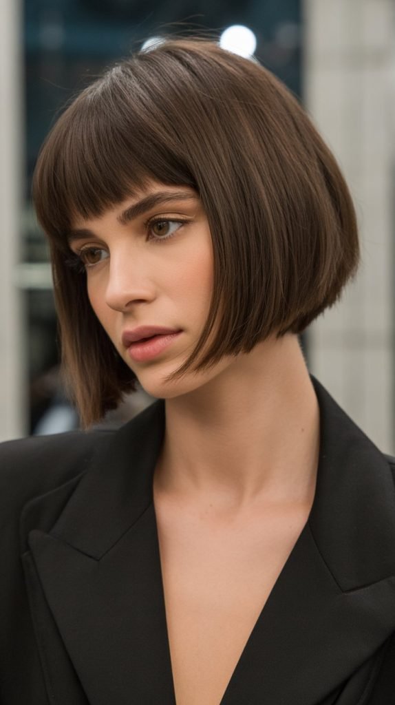 Graduated Bob with Arched Micro Bangs
