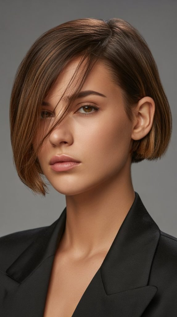 . Inverted Bob with Side Fringe