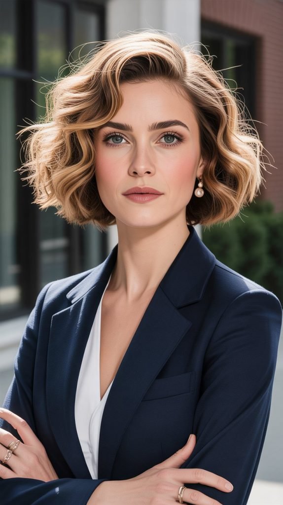 . Curly Graduated Bob