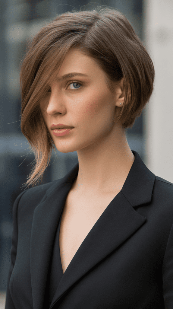  Side-Parted Crop with Angles