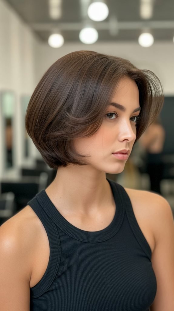  Stacked Ear-Length Bob