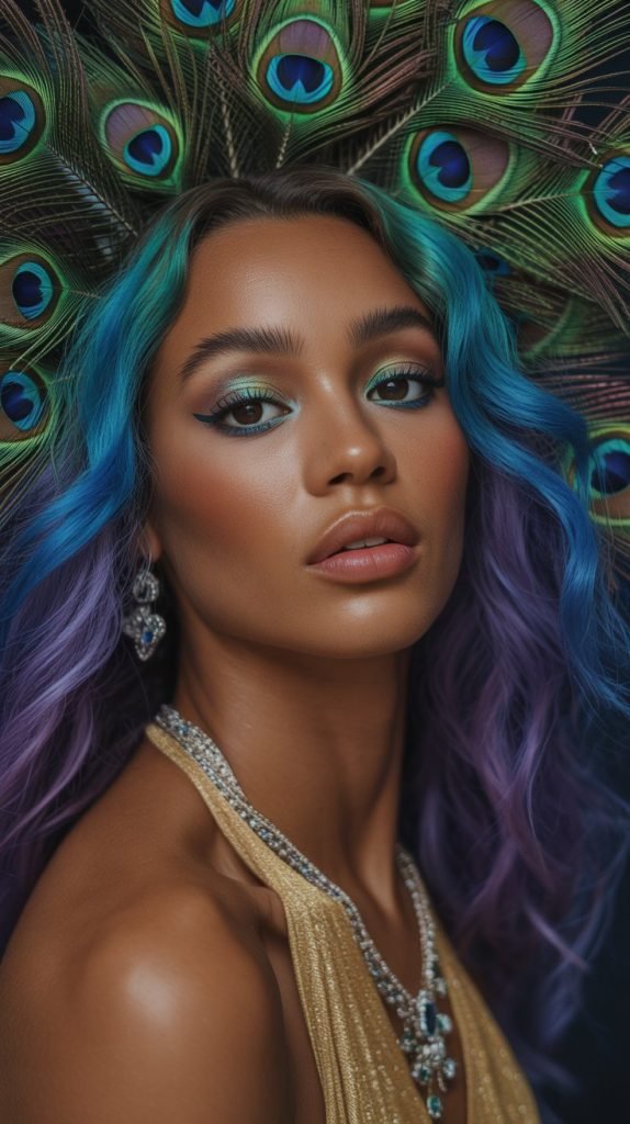 Peacock-Inspired Color Blend