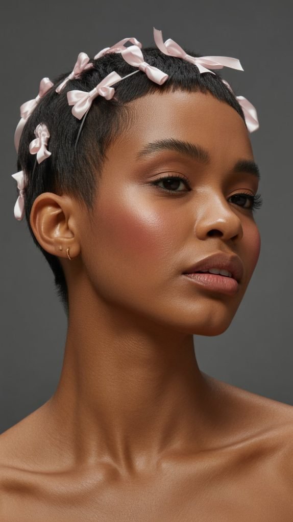 25. Graduated Pixie with Cluster Bow