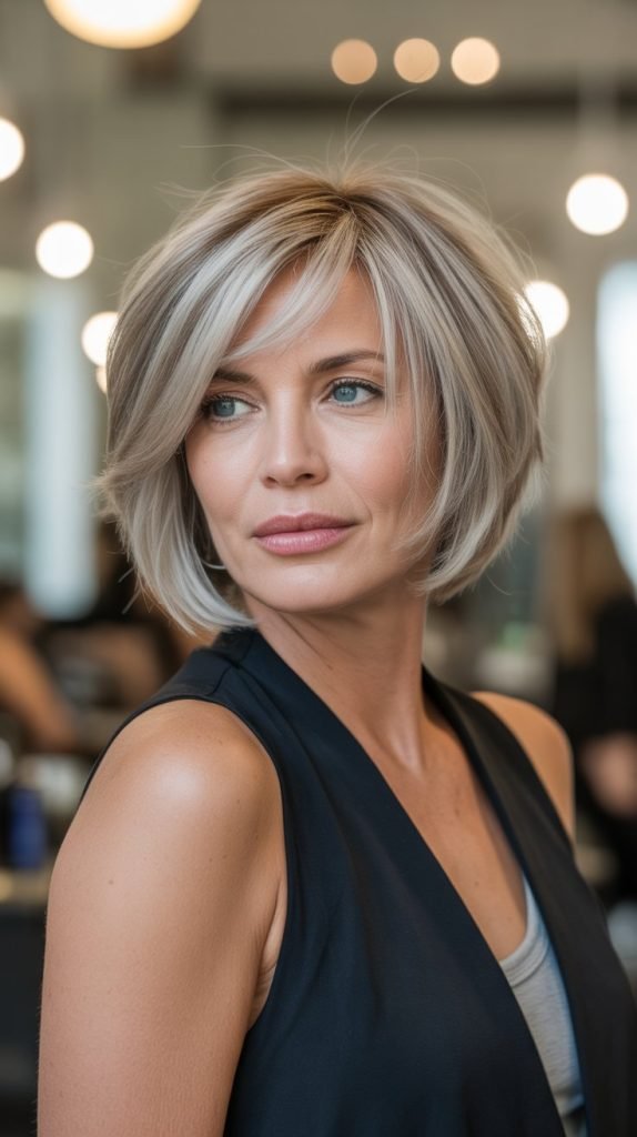 Feathered Bob with Razored Ends