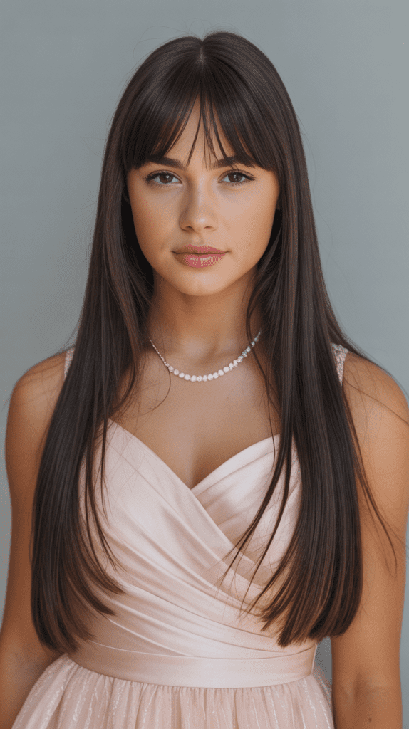 Straight and Sleek with Face-Framing Layers