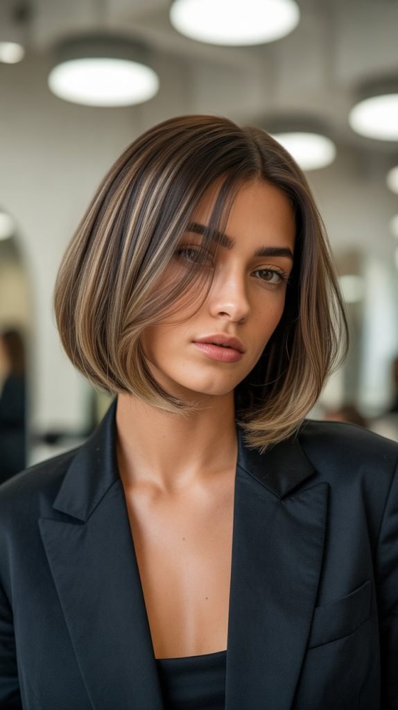 Graduated Bob with Face-Framing Highlights