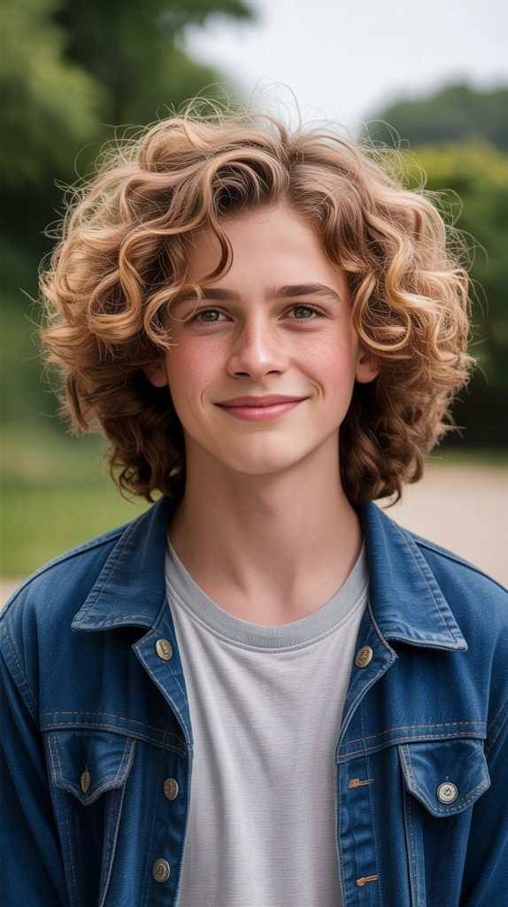 Long Curly Layers with Face-Framing