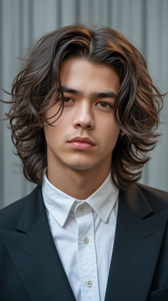 Long Wavy Asymmetrical Cut