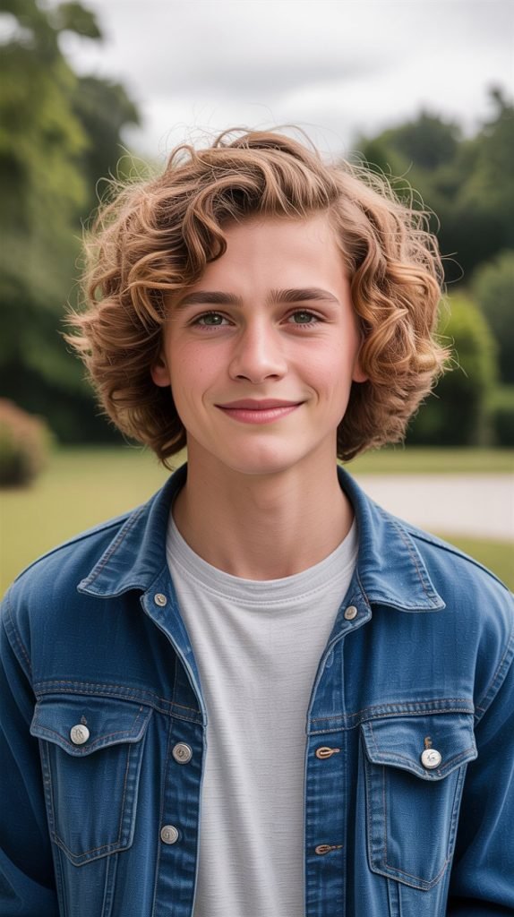 Shoulder-Length Curly Layers