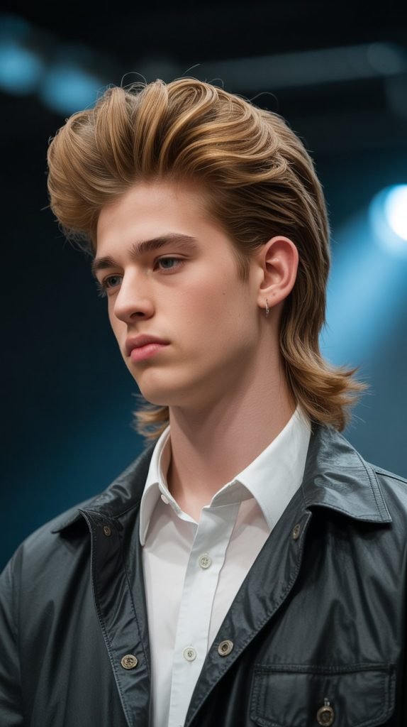 Voluminous Backcombed Mullet