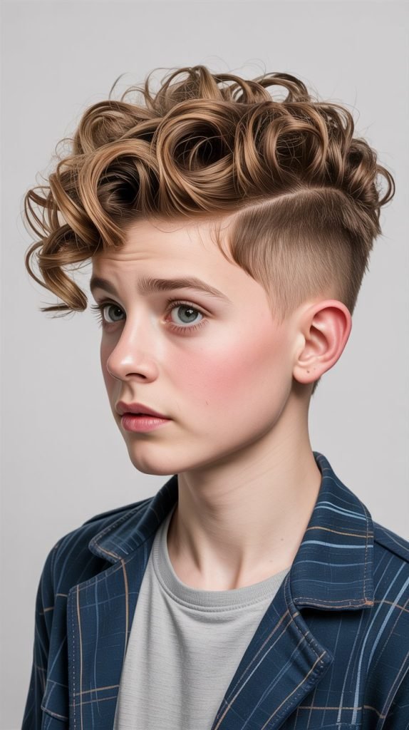 . Curly Quiff with Undercut