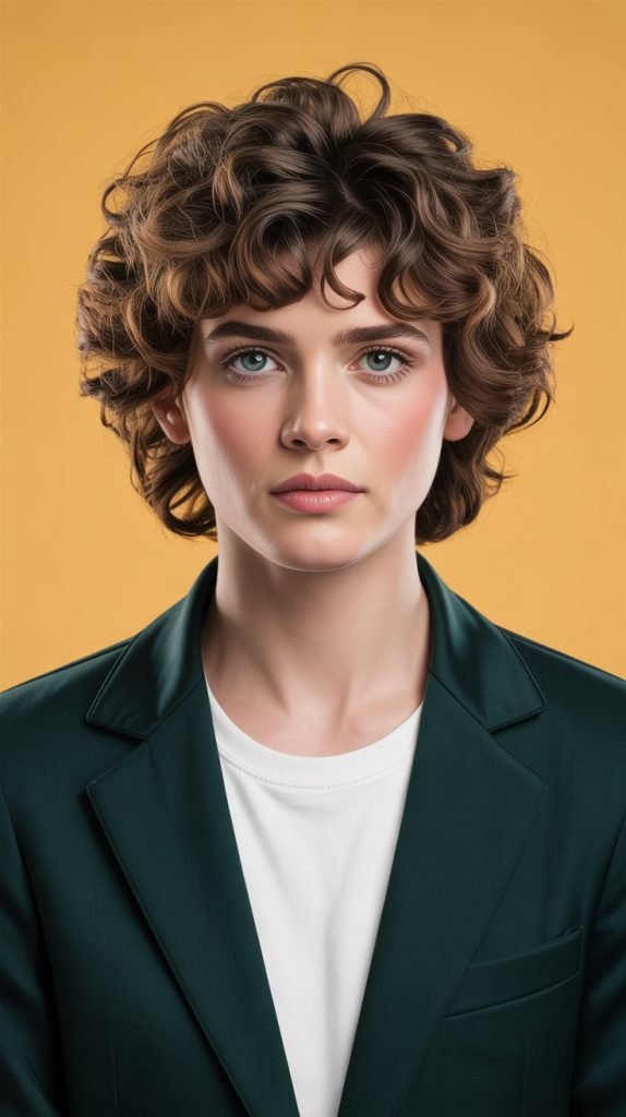 Layered Curly Mullet