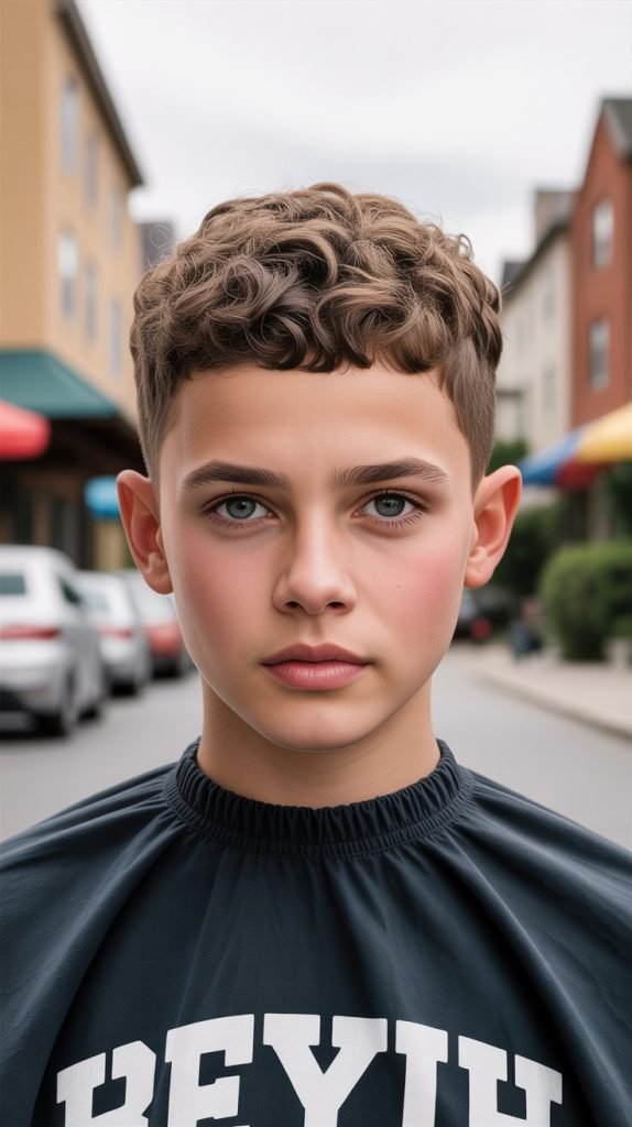 Textured Curly Buzz Cut