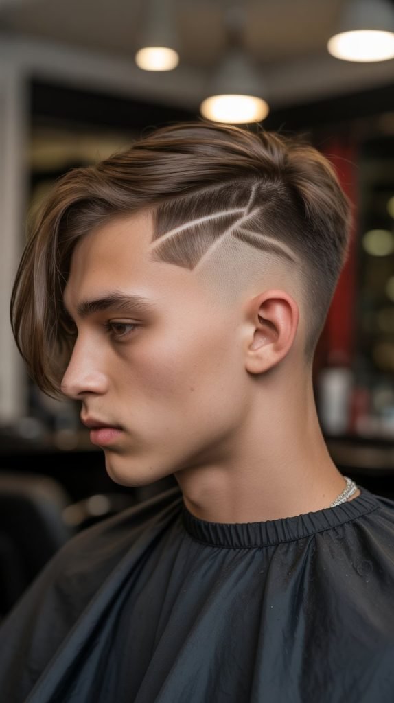 Mullet with Carved Parting