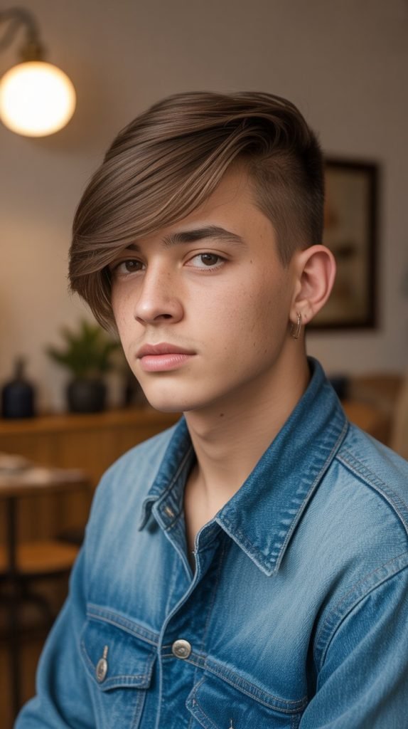 Side-Swept Long Bangs