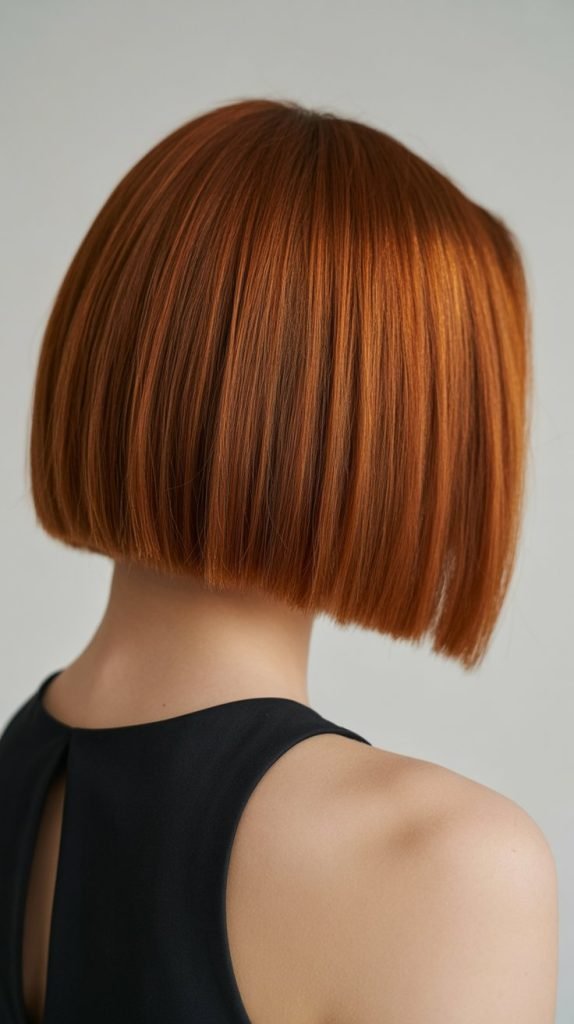  Blunt Cut Medium Bob Back View
