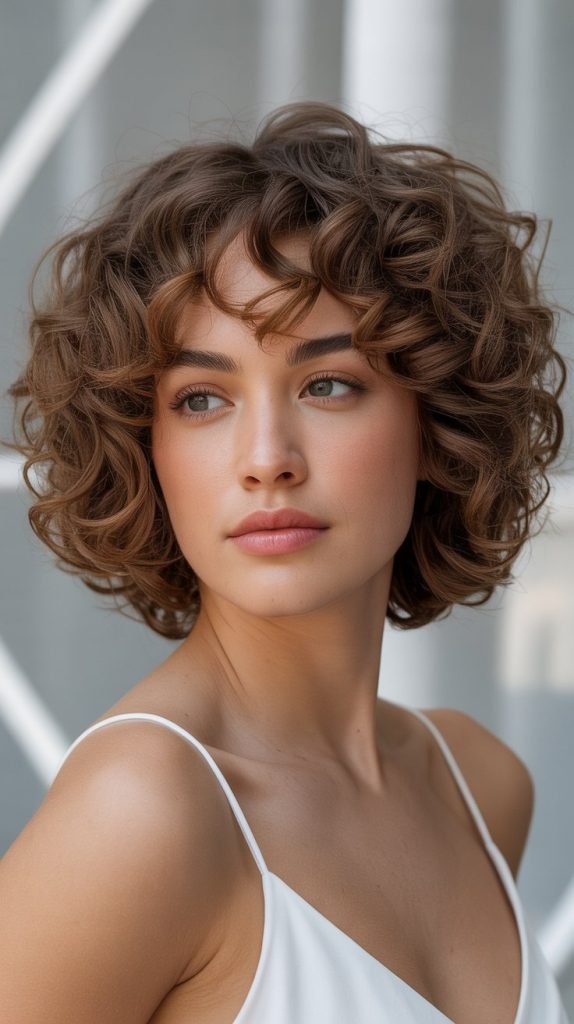  Curly A-Line Bob