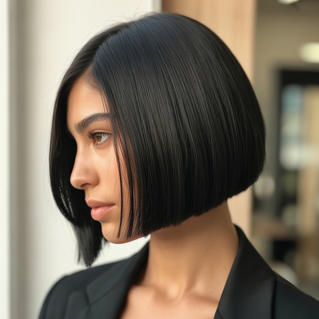  Sleek Straight Stacked Bob
